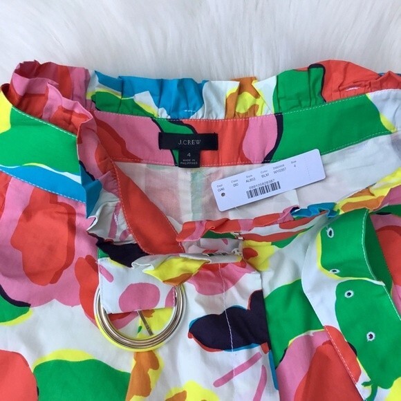NWT J. Crew Pleated Short In Ratti Jardin Floral Shorts 4 - Picture 7 of 8